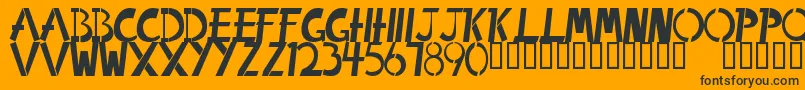 IrregularUrban Font – Black Fonts on Orange Background