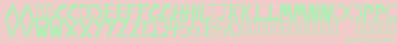 IrregularUrban Font – Green Fonts on Pink Background