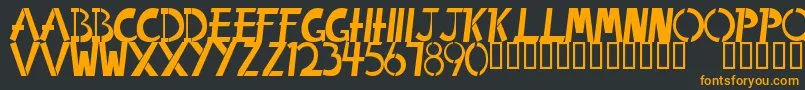 IrregularUrban Font – Orange Fonts on Black Background