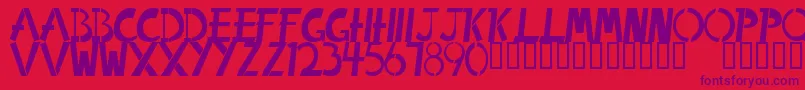 IrregularUrban Font – Purple Fonts on Red Background