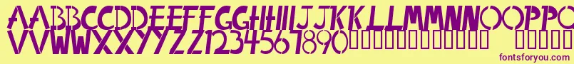 IrregularUrban Font – Purple Fonts on Yellow Background