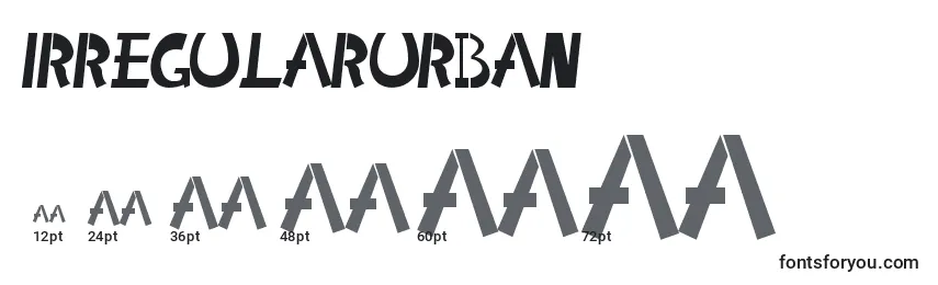 Размеры шрифта IrregularUrban