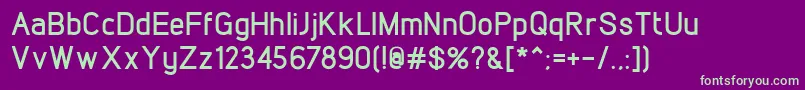 LintelBold-fontti – vihreät fontit violetilla taustalla