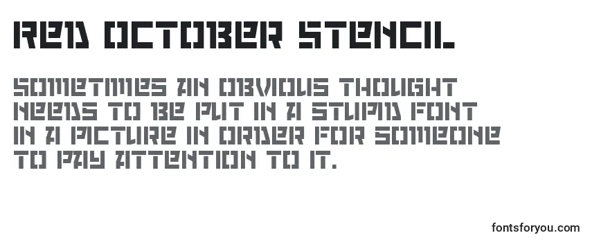 Review of the Red October Stencil Font
