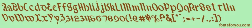 Шрифт Valeriusl – коричневые шрифты на зелёном фоне