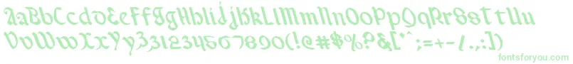 Valeriusl Font – Green Fonts on White Background