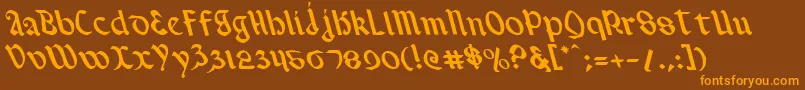 Valeriusl Font – Orange Fonts on Brown Background
