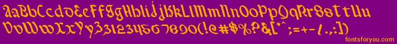 Valeriusl Font – Orange Fonts on Purple Background