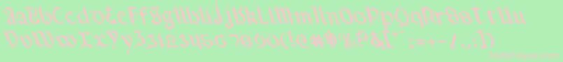 Valeriusl Font – Pink Fonts on Green Background