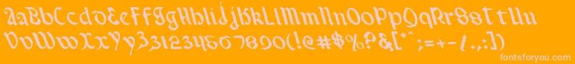 Valeriusl Font – Pink Fonts on Orange Background