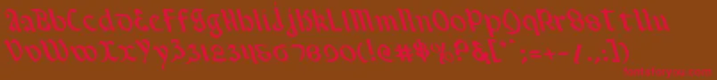 Valeriusl-Schriftart – Rote Schriften auf braunem Hintergrund
