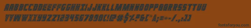 Ironforgeplateital Font – Black Fonts on Brown Background