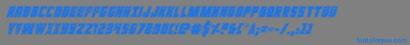 Ironforgeplateital Font – Blue Fonts on Gray Background