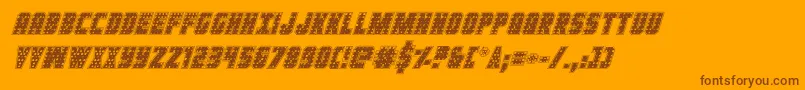 Ironforgeplateital Font – Brown Fonts on Orange Background