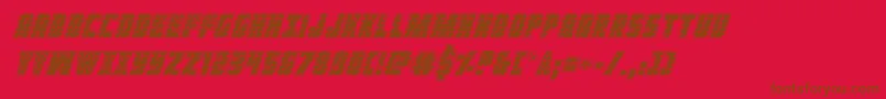 Ironforgeplateital Font – Brown Fonts on Red Background