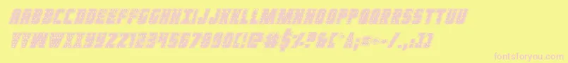 Ironforgeplateital Font – Pink Fonts on Yellow Background