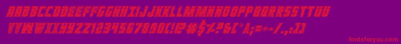 Ironforgeplateital Font – Red Fonts on Purple Background