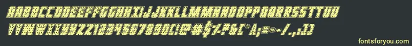 Ironforgeplateital Font – Yellow Fonts on Black Background