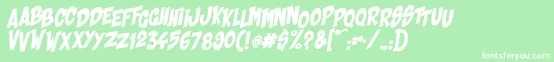 ShakaPow Font – White Fonts on Green Background