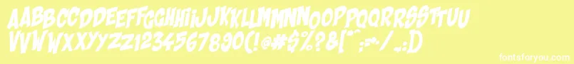 ShakaPow Font – White Fonts on Yellow Background