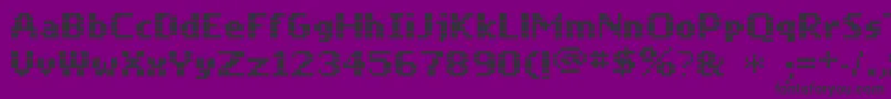 Mobile-fontti – mustat fontit violetilla taustalla