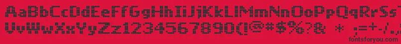フォントMobile – 赤い背景に黒い文字