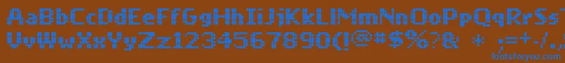 Mobile Font – Blue Fonts on Brown Background