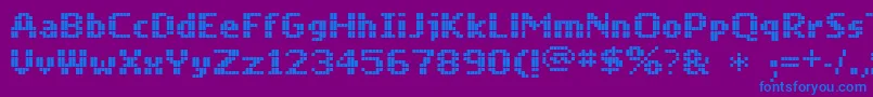 Шрифт Mobile – синие шрифты на фиолетовом фоне