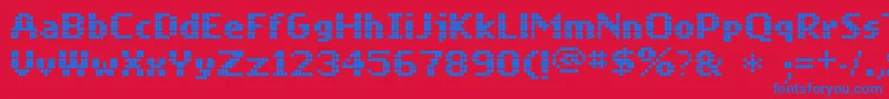Mobile Font – Blue Fonts on Red Background