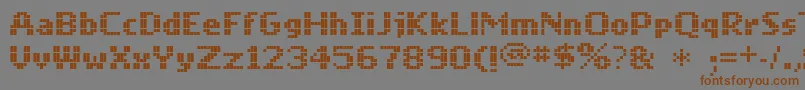 Mobile Font – Brown Fonts on Gray Background
