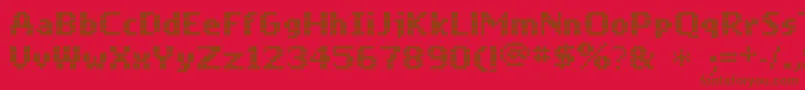 フォントMobile – 赤い背景に茶色の文字