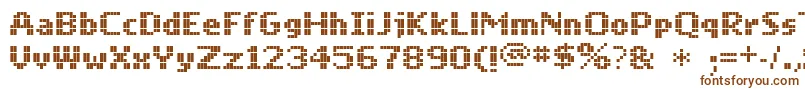 Шрифт Mobile – коричневые шрифты на белом фоне