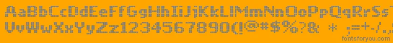 フォントMobile – オレンジの背景に灰色の文字