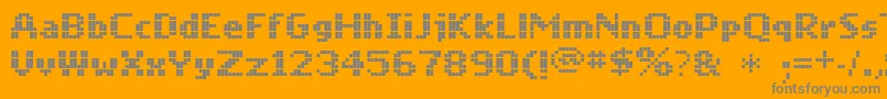 Mobile Font – Gray Fonts on Orange Background