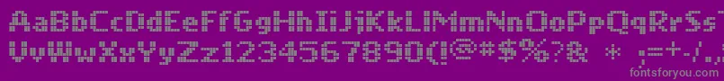 フォントMobile – 紫の背景に灰色の文字