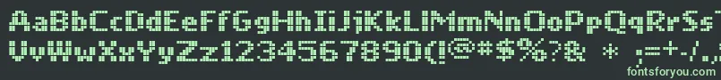 Fonte Mobile – fontes verdes em um fundo preto