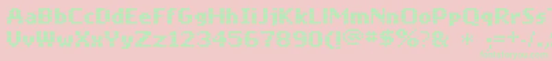 Mobile-fontti – vihreät fontit vaaleanpunaisella taustalla