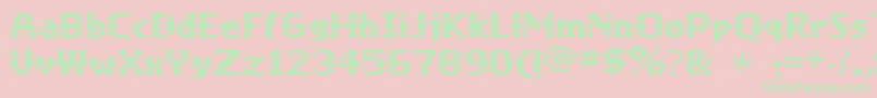 Mobile Font – Green Fonts on Pink Background