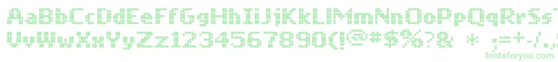 Mobile-fontti – vihreät fontit valkoisella taustalla