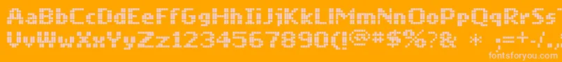 Mobile Font – Pink Fonts on Orange Background