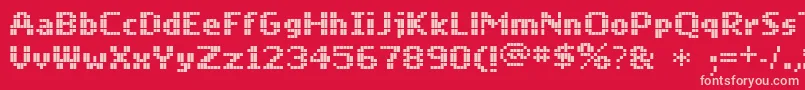 Mobile-Schriftart – Rosa Schriften auf rotem Hintergrund