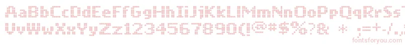 Mobile-fontti – vaaleanpunaiset fontit valkoisella taustalla