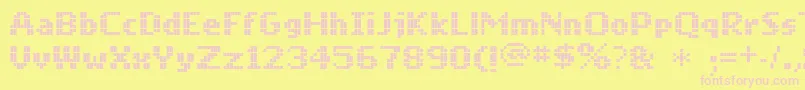 Mobile Font – Pink Fonts on Yellow Background