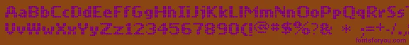 Шрифт Mobile – фиолетовые шрифты на коричневом фоне