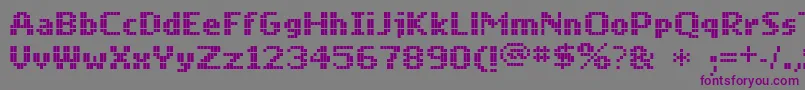 Mobile Font – Purple Fonts on Gray Background