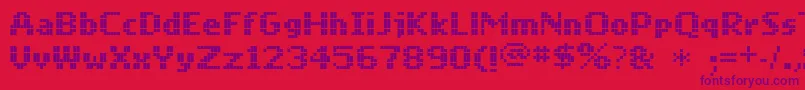Шрифт Mobile – фиолетовые шрифты на красном фоне