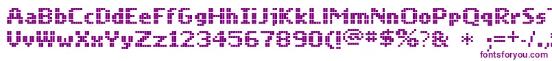 フォントMobile – 白い背景に紫のフォント