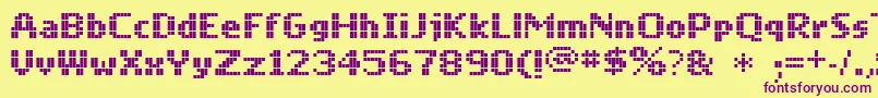 Mobile Font – Purple Fonts on Yellow Background