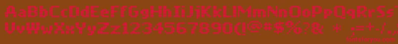 Шрифт Mobile – красные шрифты на коричневом фоне