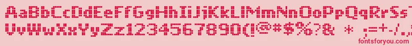 Mobile Font – Red Fonts on Pink Background